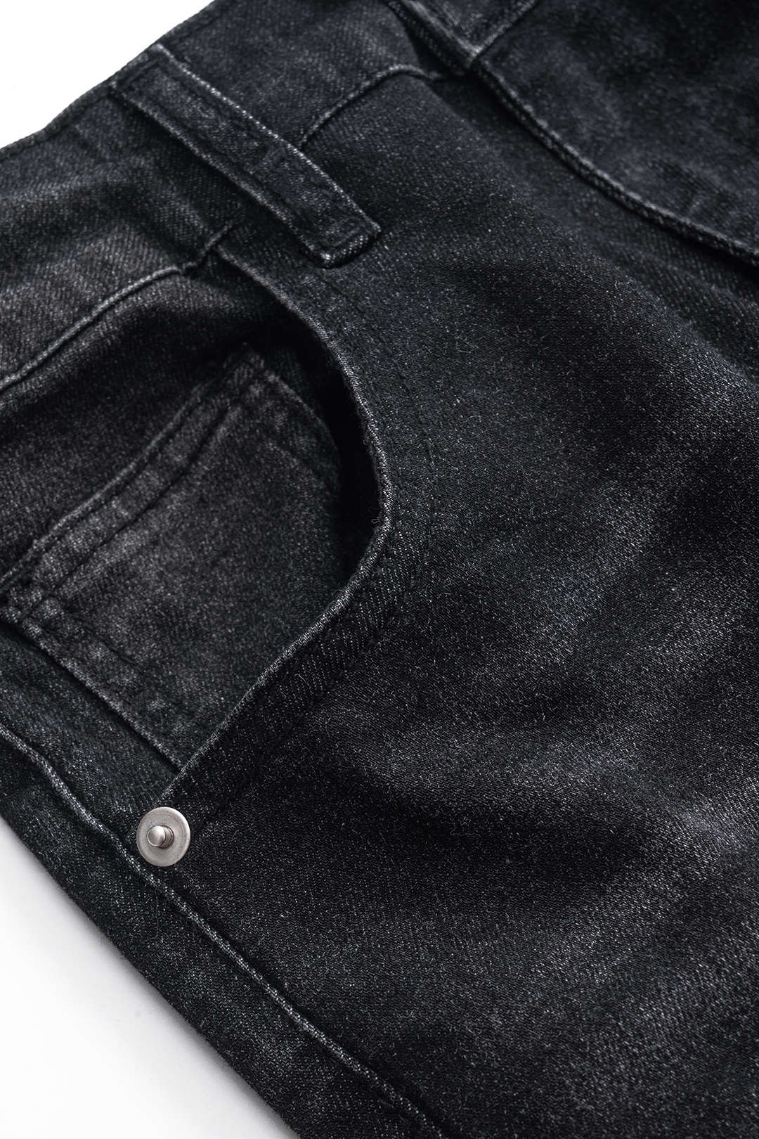 Ripped Cut Out Button Pocket Wide Leg Jeans - Image 13