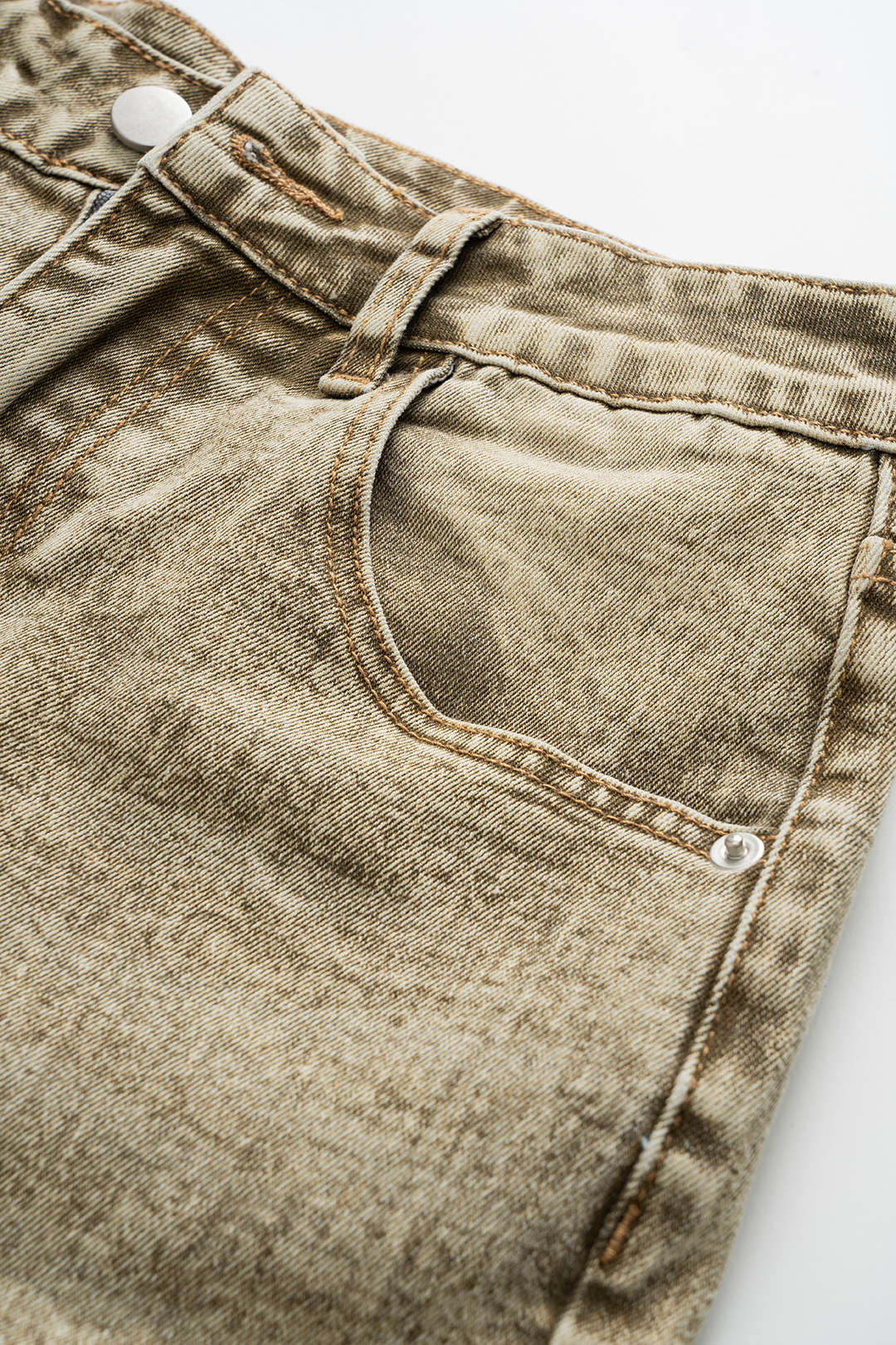 Ripped Cut Out Button Pocket Wide Leg Jeans - Image 21