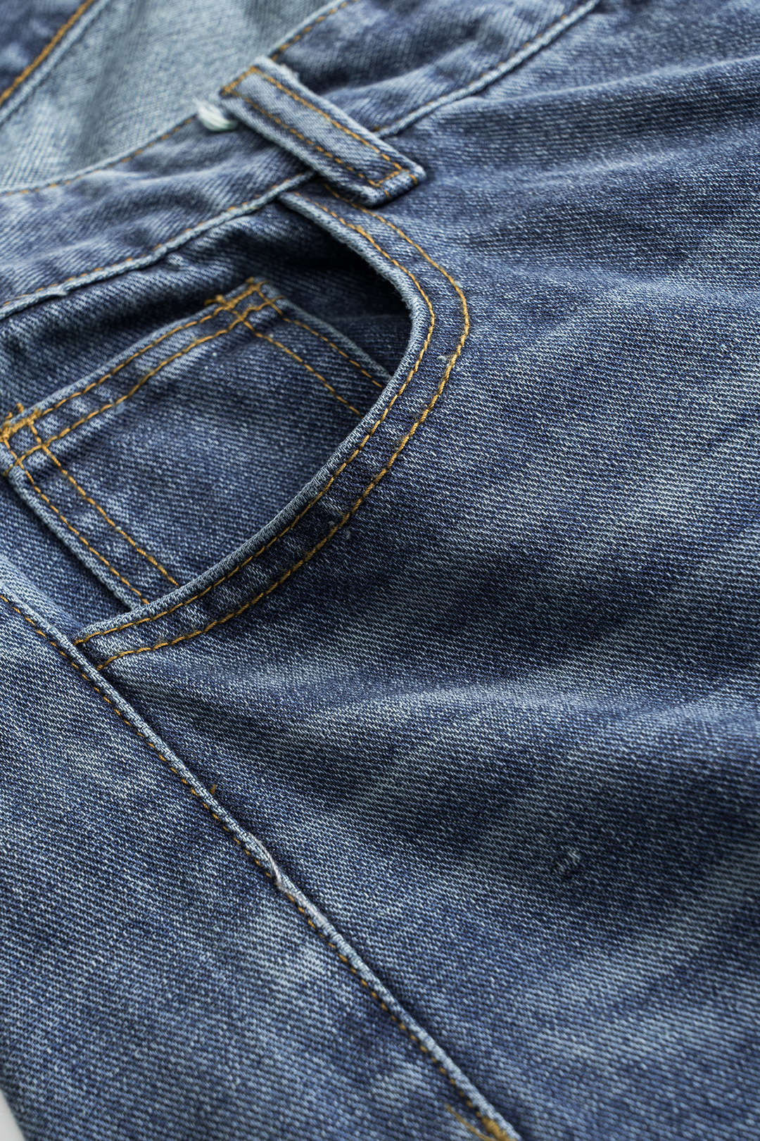 Denim Asymmetrical High Waist Jeans - Image 3