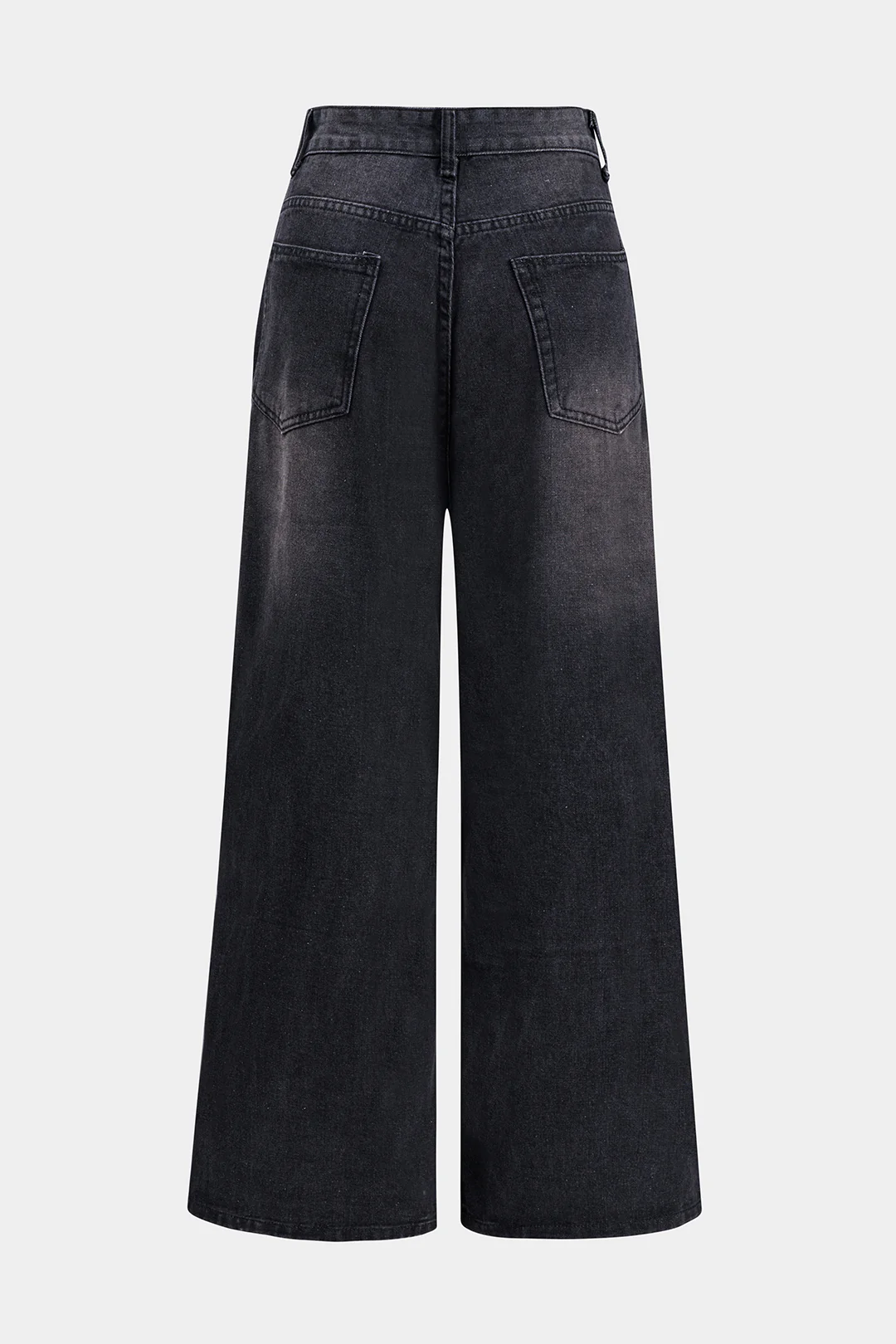 Denim Ripped Wide Leg Jeans - Image 2