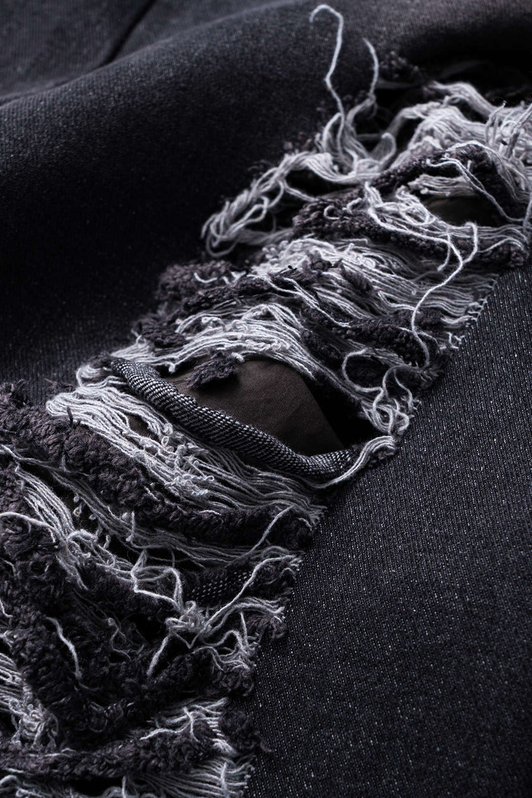 Denim Ripped Wide Leg Jeans - Image 3
