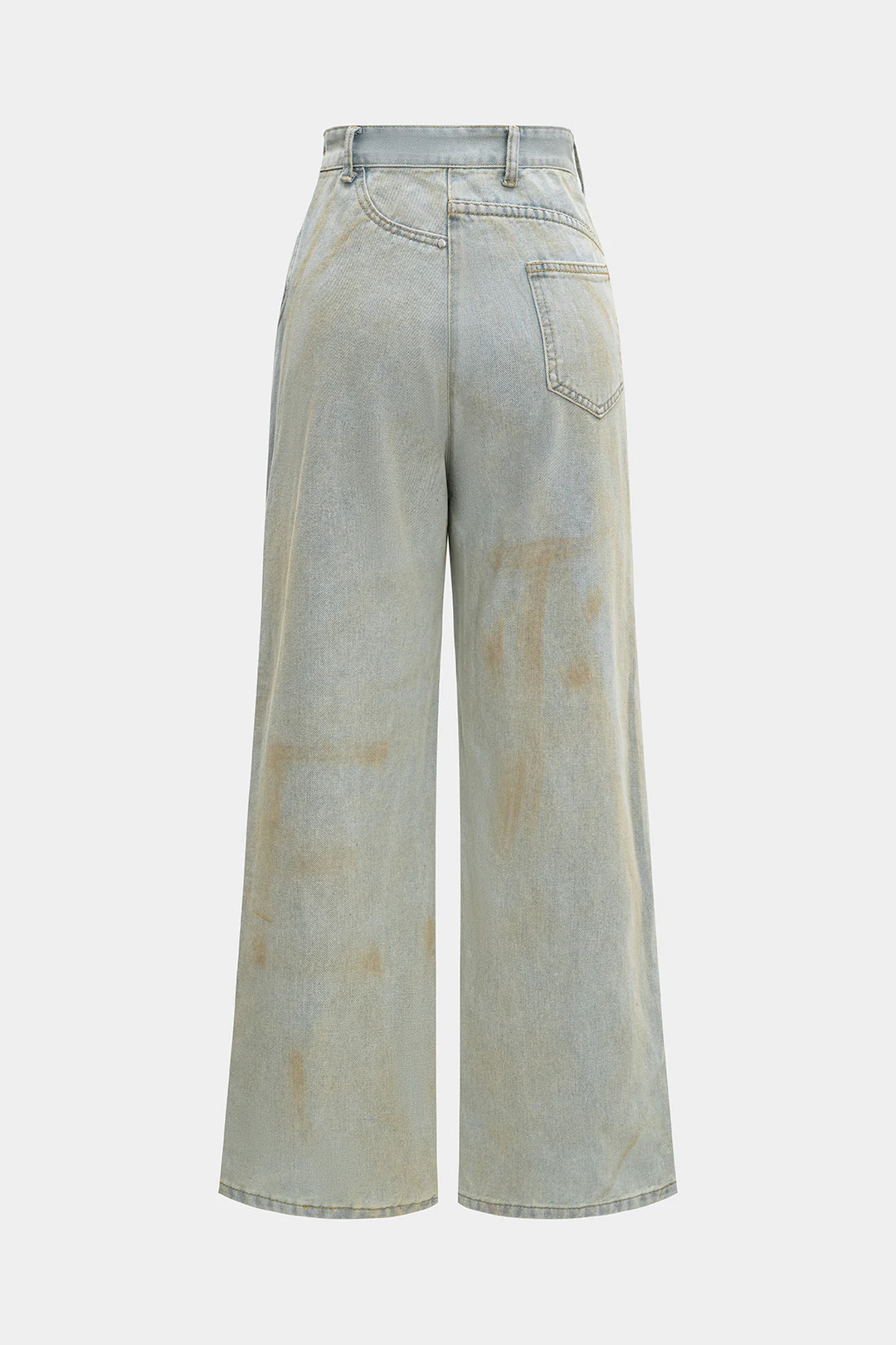 Denim Patchwork Washed Jeans - Image 2
