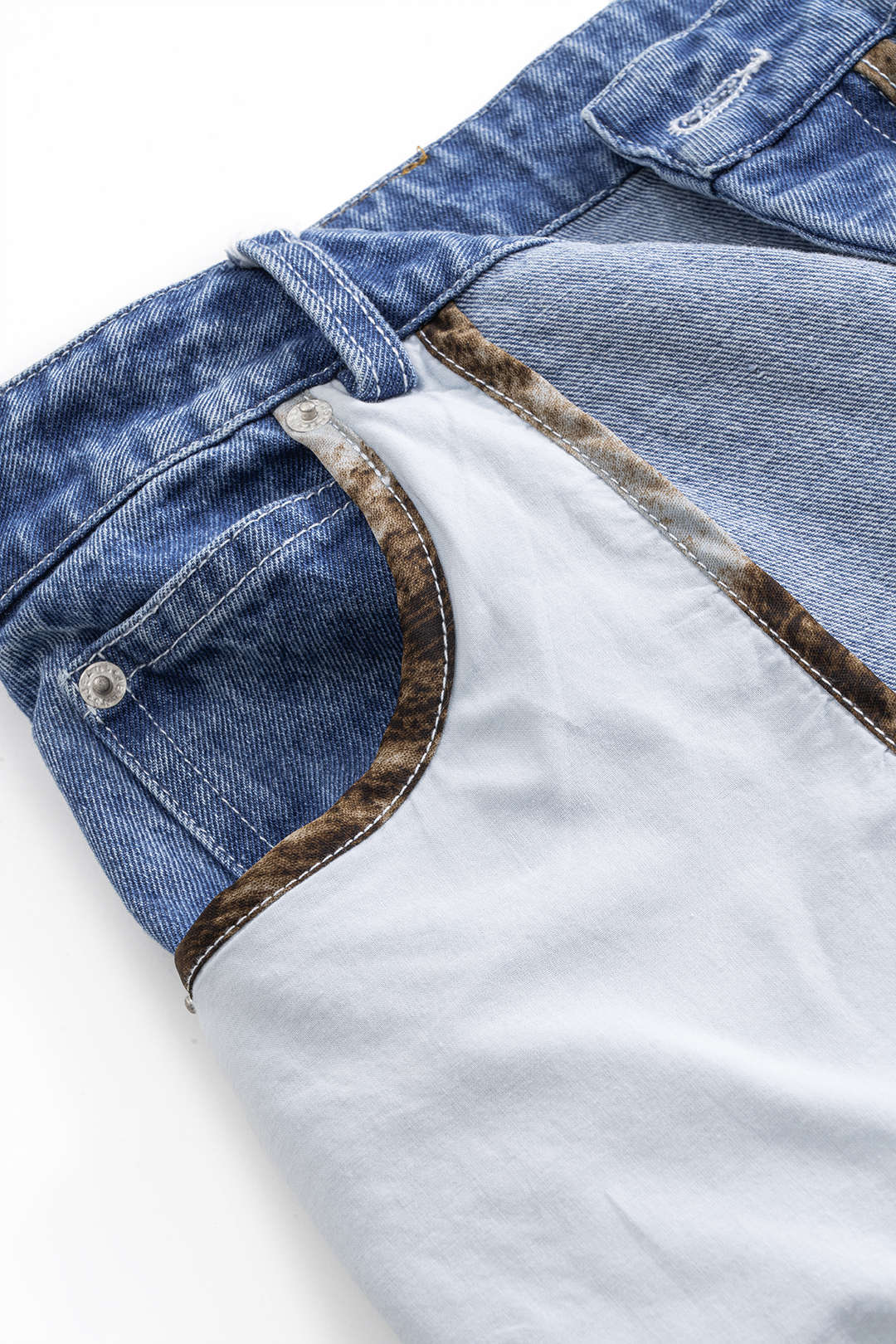 Denim Ruched Pocket Wide Leg Barrel Jeans - Image 4