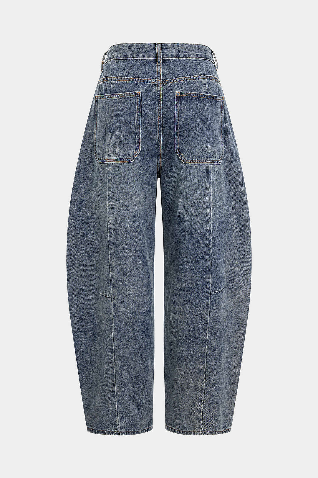 Denim Patchwork Barrel Jeans - Image 6