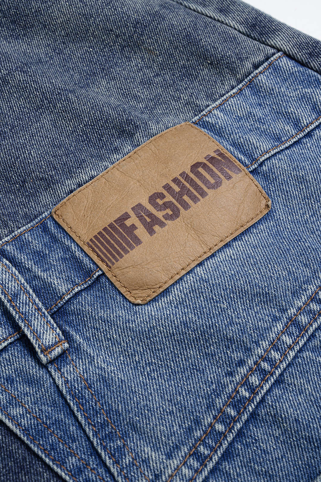 Denim Patchwork Barrel Jeans - Image 7