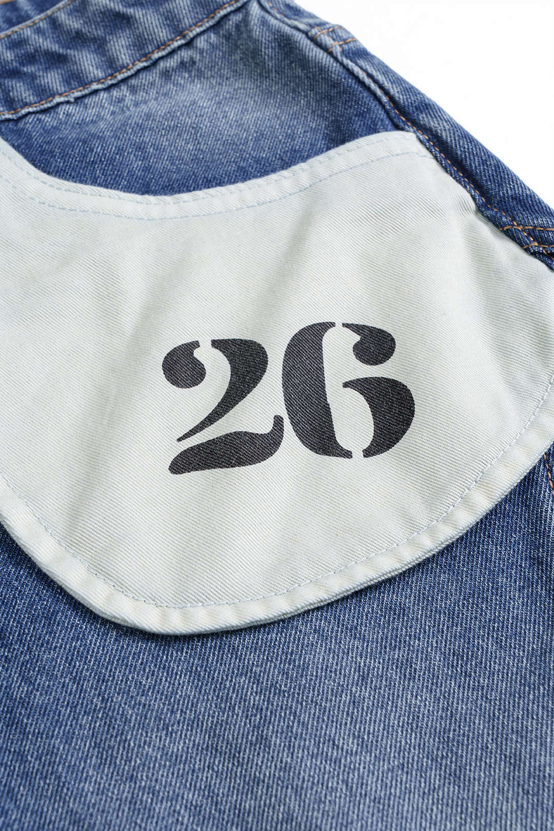 Denim Patchwork High Waist Jeans - Image 3