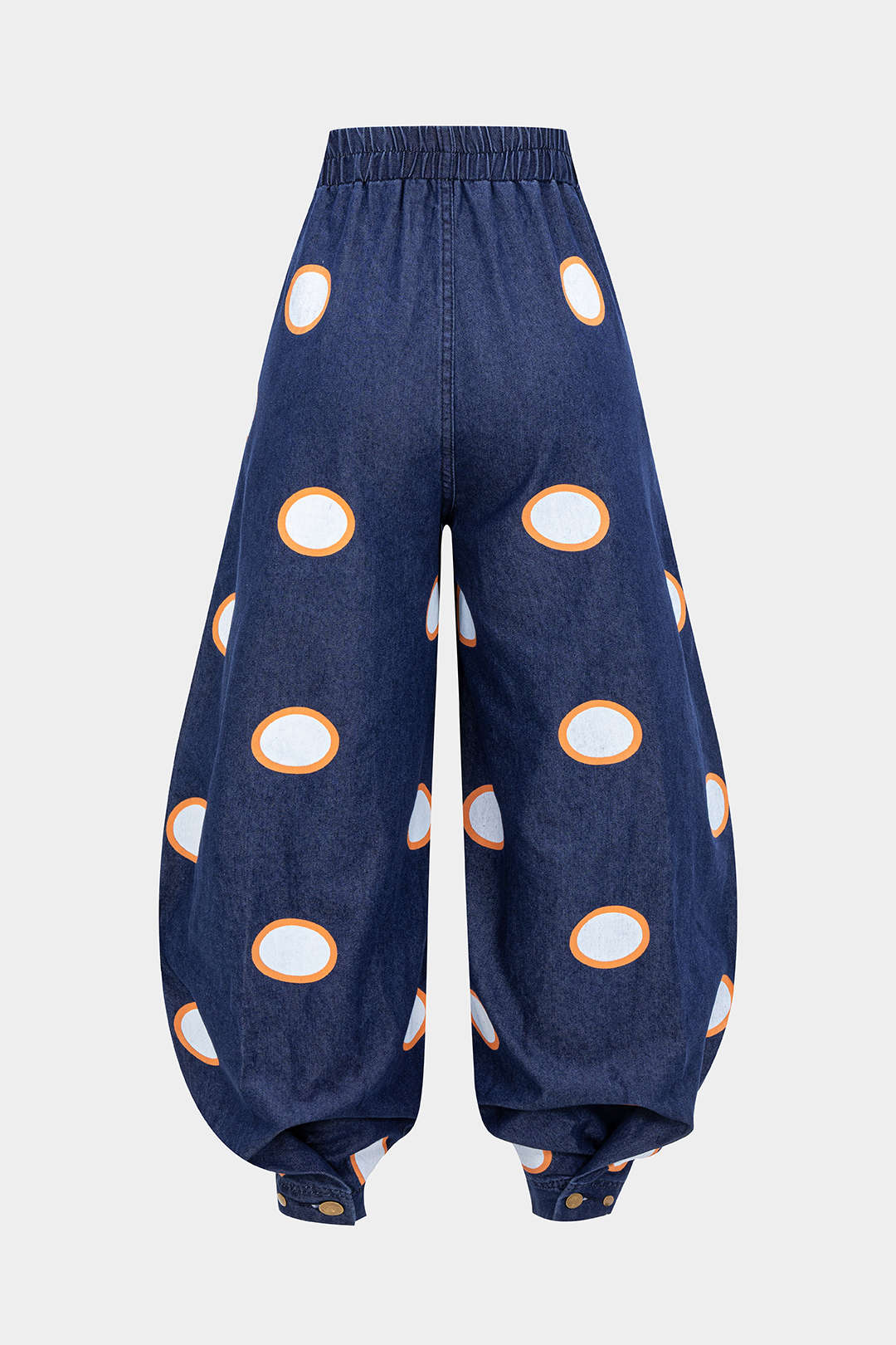 Denim High Waist Zipper Barrel Balloon Jeans - Image 11