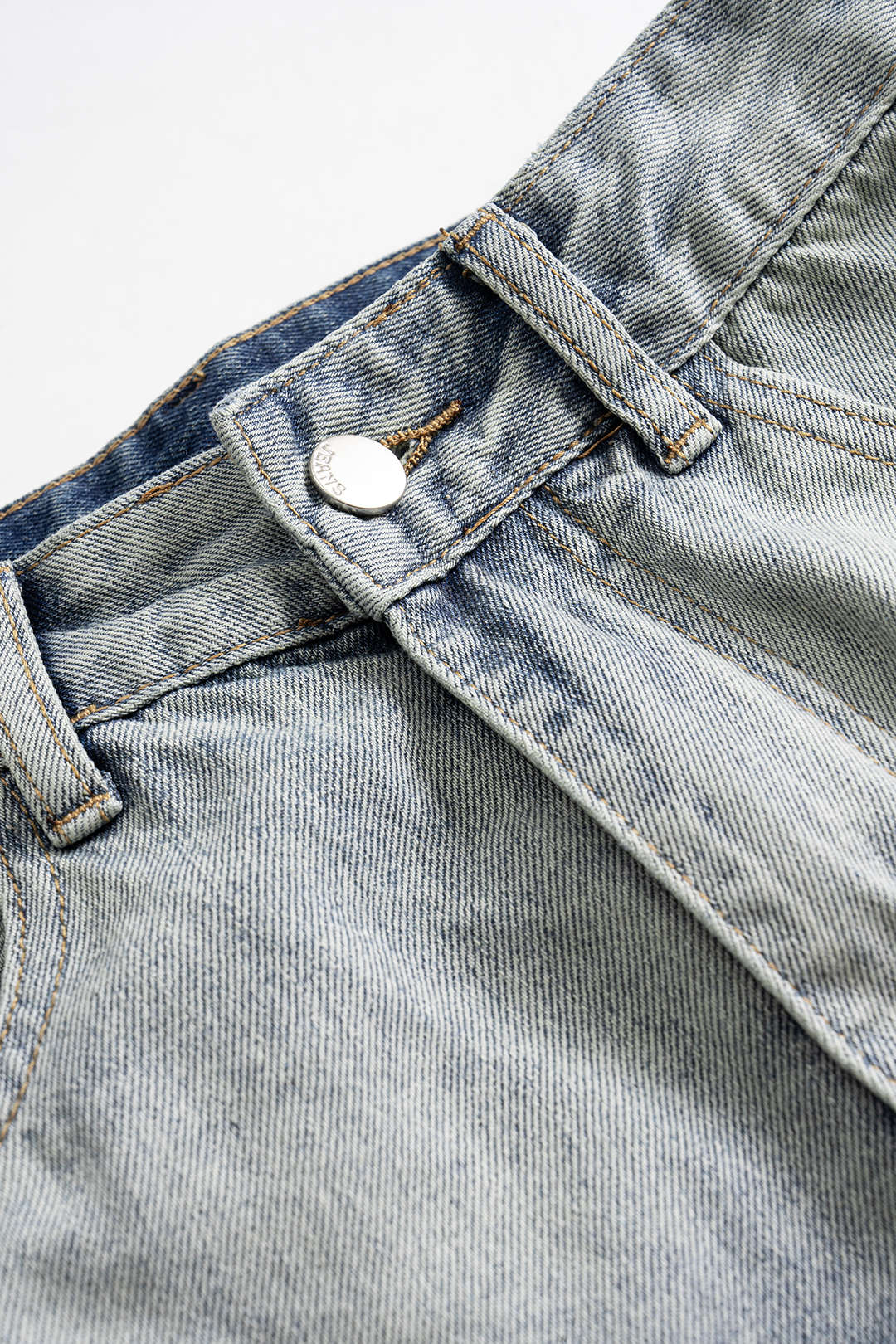 Denim Pocket Zipper Jeans - Image 3