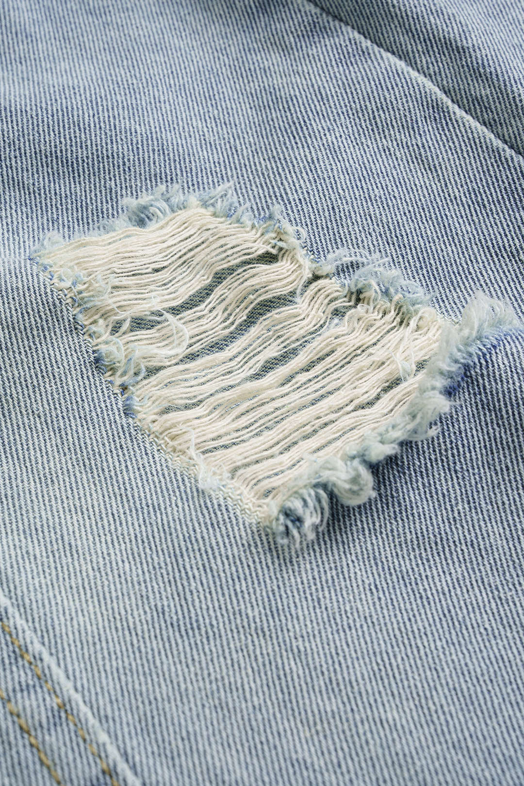 Denim Ripped Ruched Barrel Jeans - Image 7