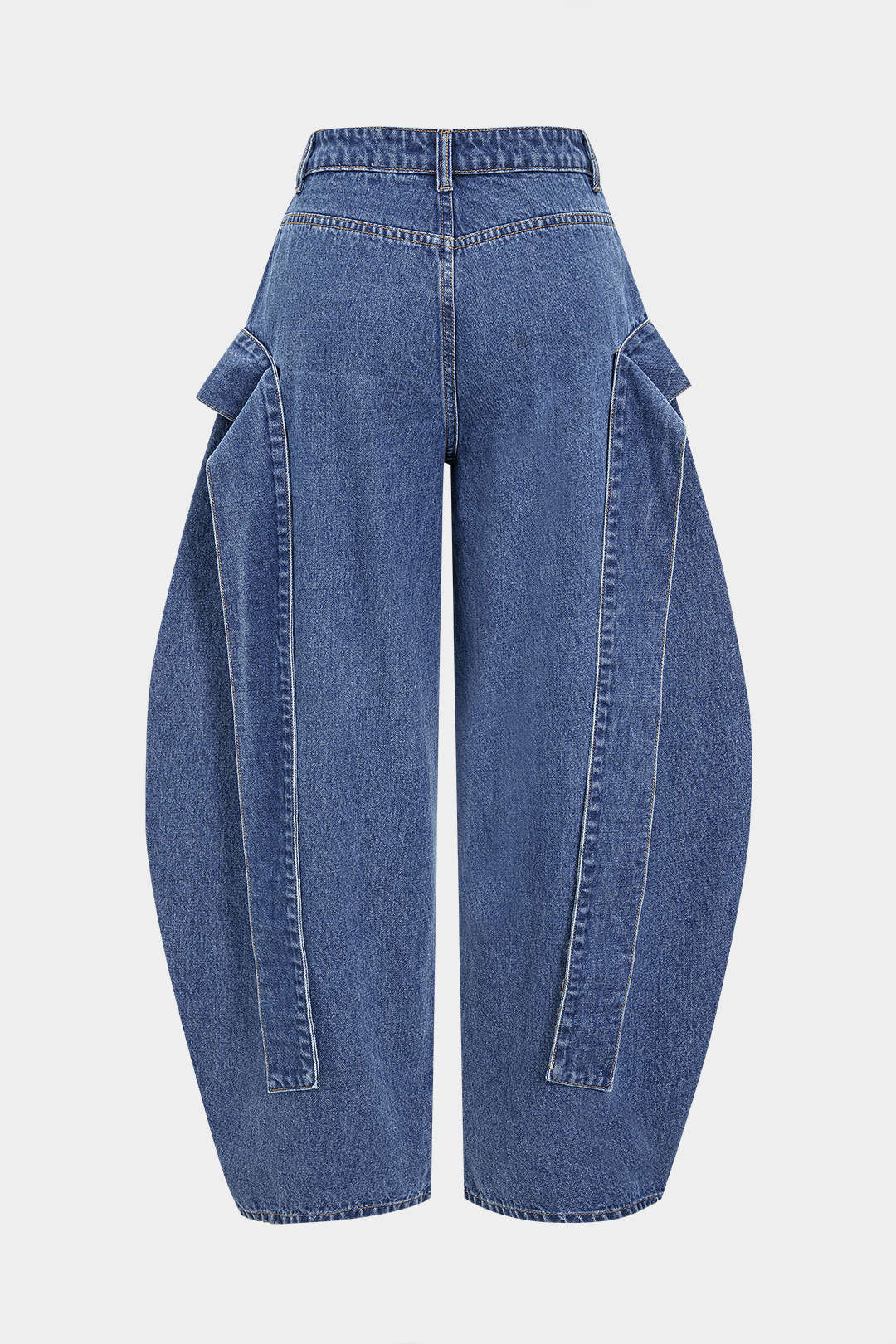 Denim Wide Leg Low Waist Barrel Jeans - Image 2