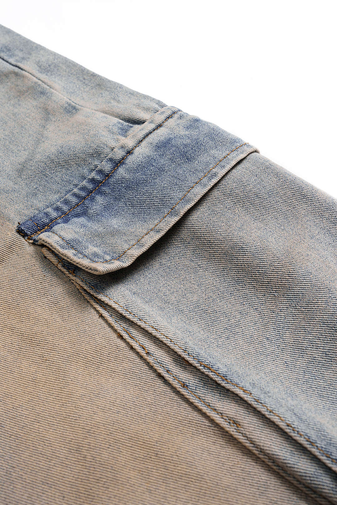 Denim Washed Belted Jeans - Image 4