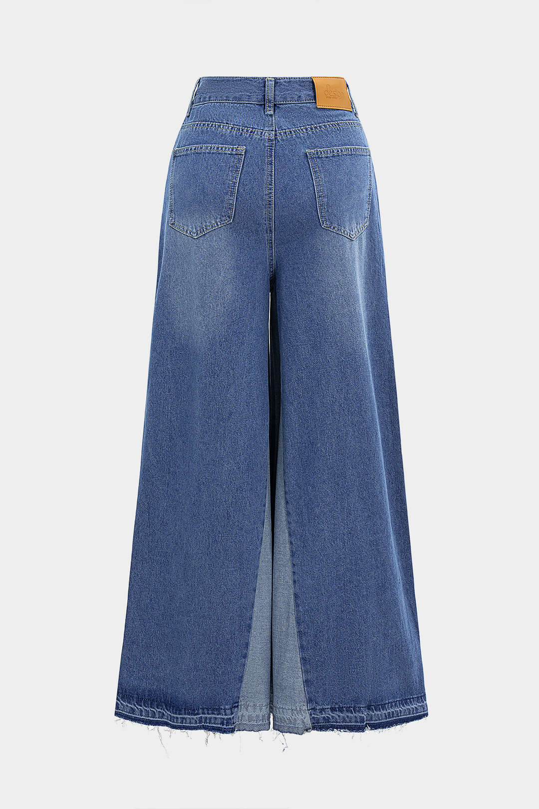 Denim Contrast Wide Leg Jeans - Image 2