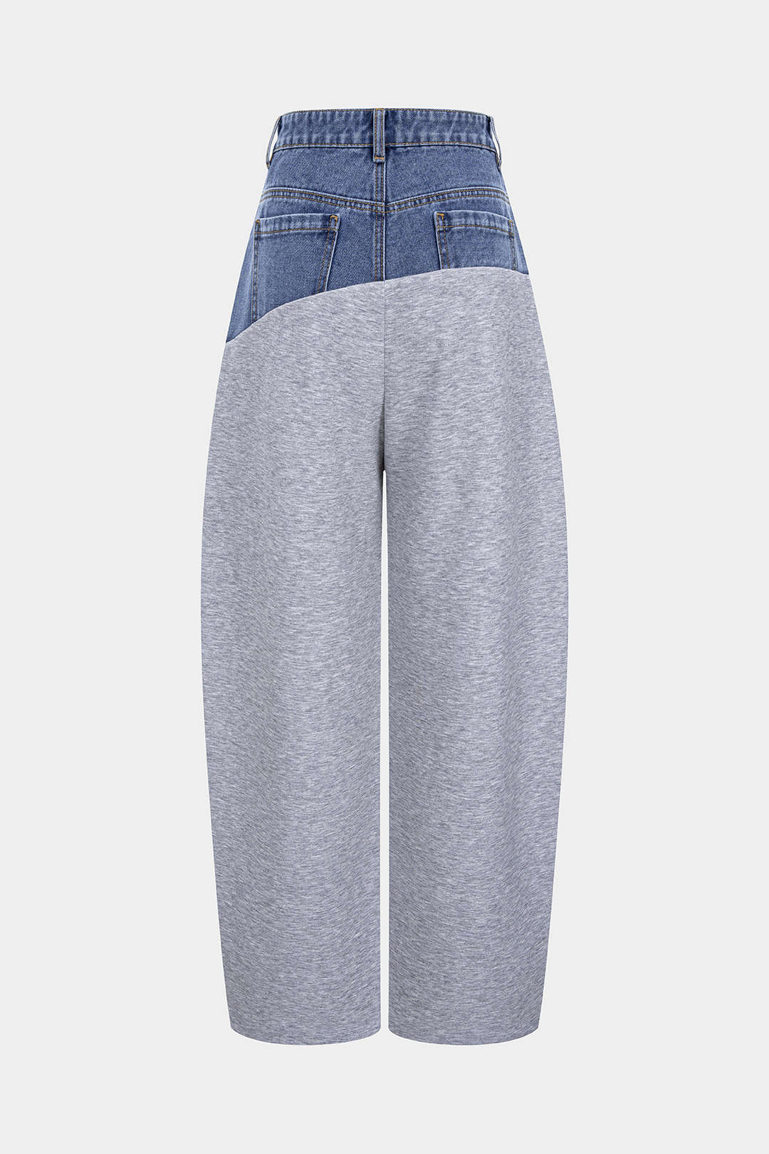 Denim Patchwork Drawstring Jeans - Image 2