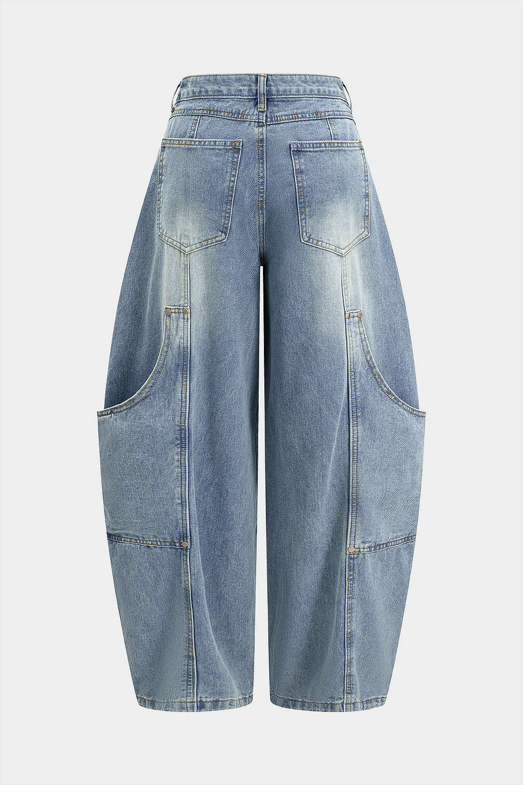 Denim Pocket Wide Leg Jeans - Image 2
