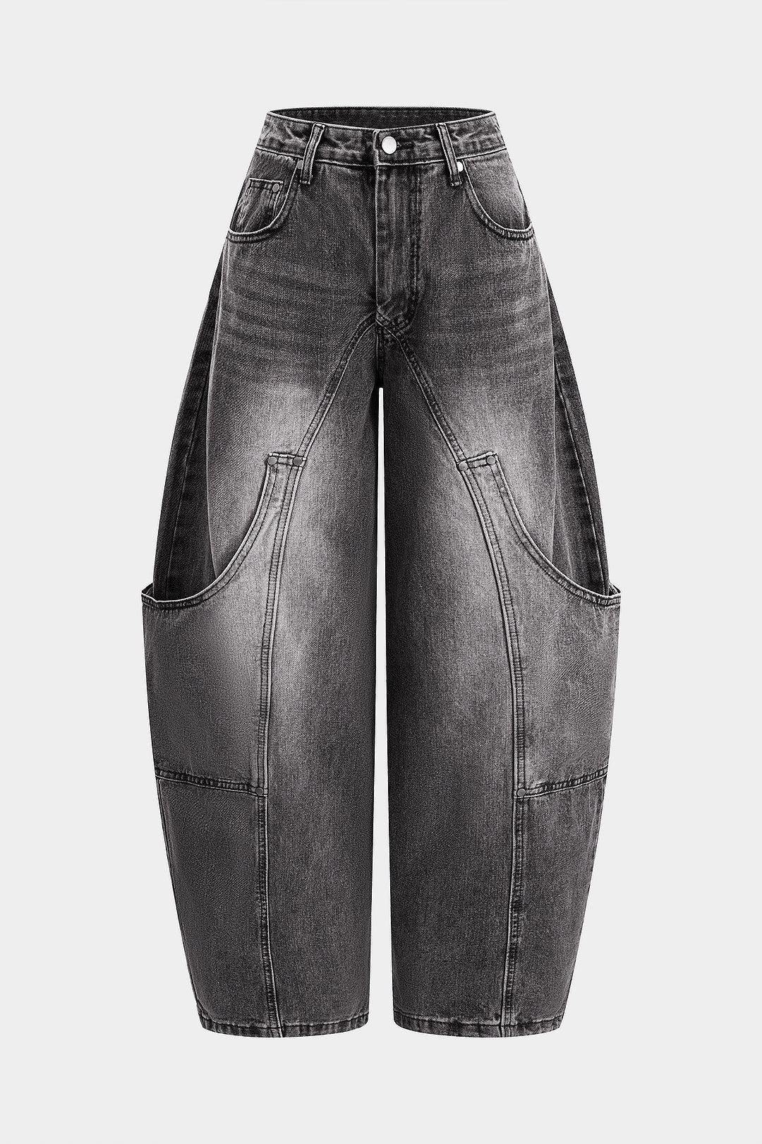 Denim Pocket Wide Leg Jeans - Image 5