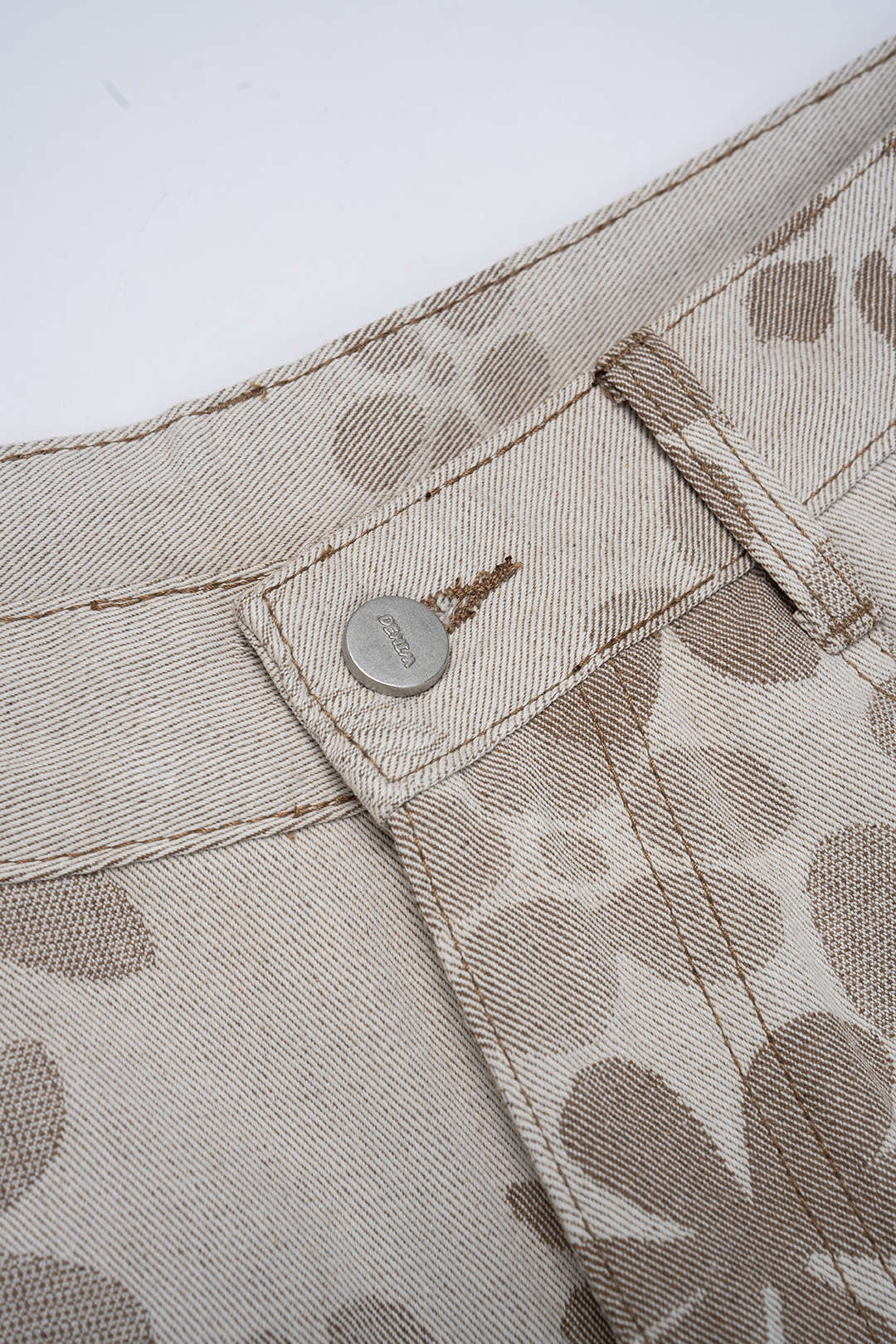 Denim Floral Print High-Waist Pocket Jeans - Image 17