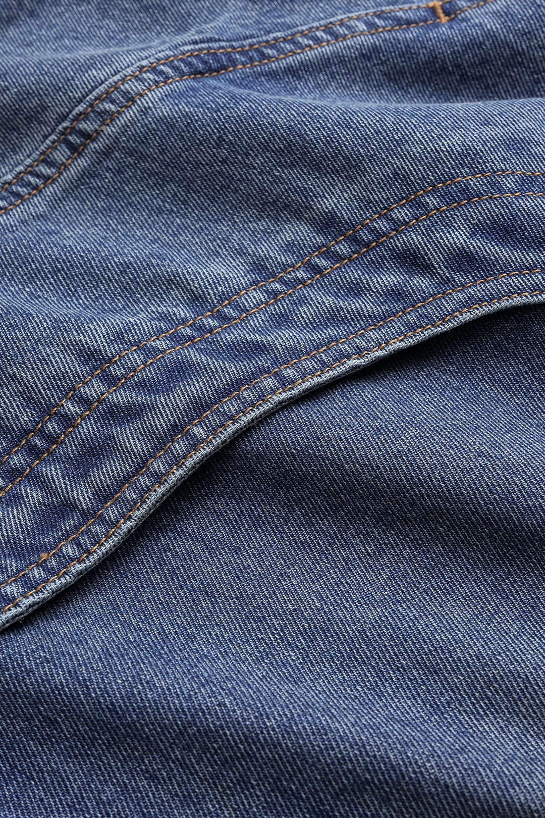 Denim Asymmetrical Zipper Pocket Jeans - Image 3
