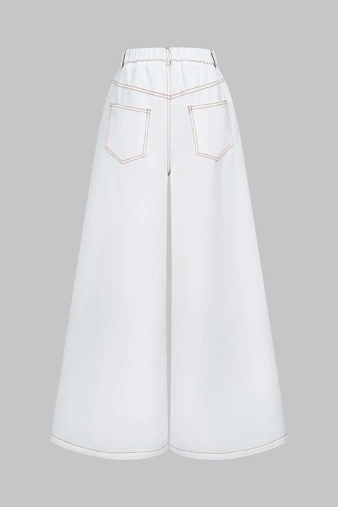 Denim Print Wide Leg Pants - Image 2