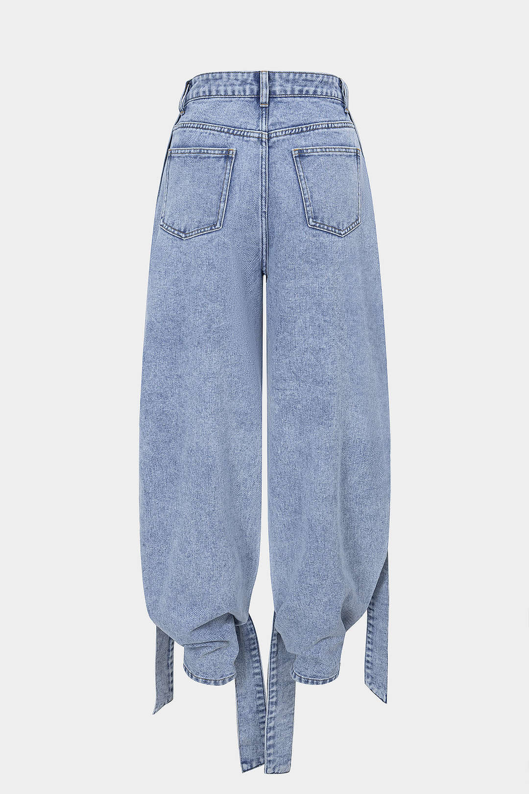 Denim Strappy Pocket Jeans - Image 2