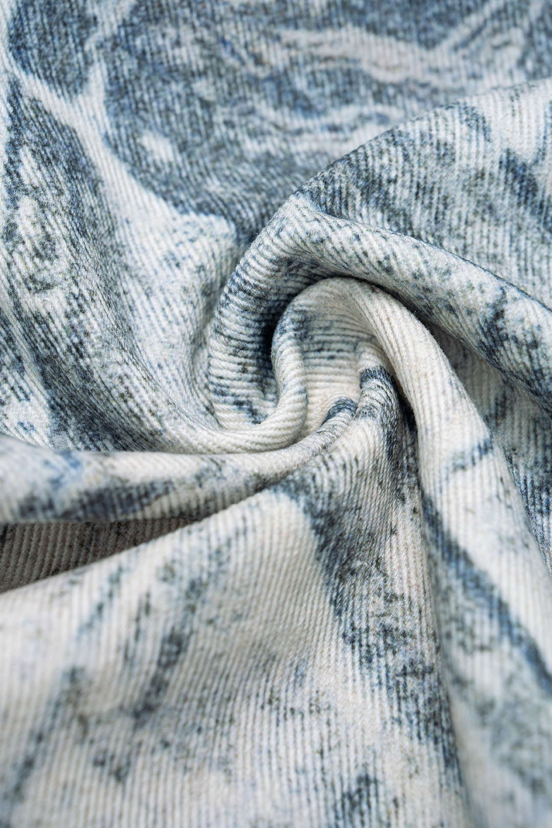 Denim Retro Print Wide Leg Jeans - Image 4