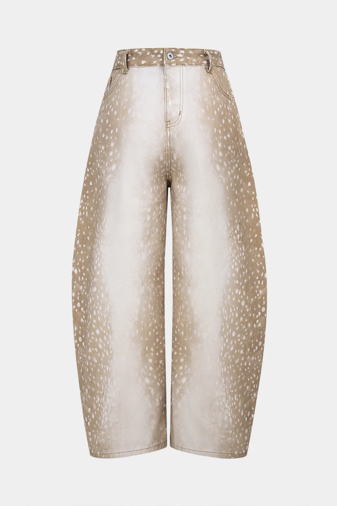 Denim Contrast Print Wide Leg Jeans - Image 2