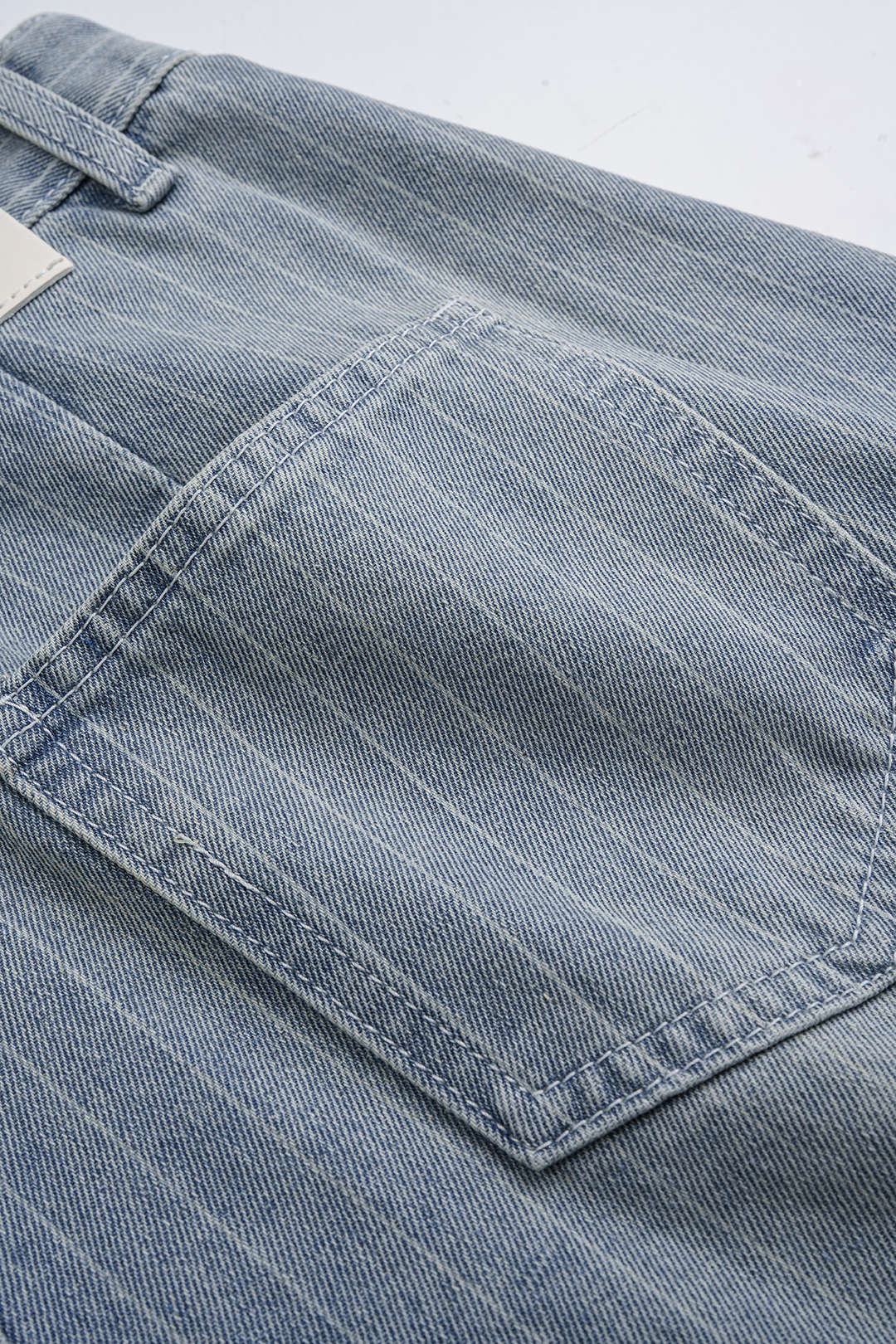 Denim Striped Pocket Wide Leg Jeans - Image 4
