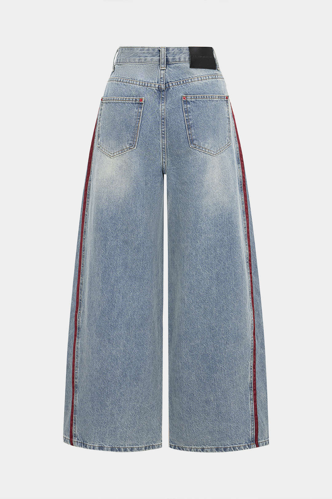 Denim Contrast Pocket High Waist Jeans - Image 6
