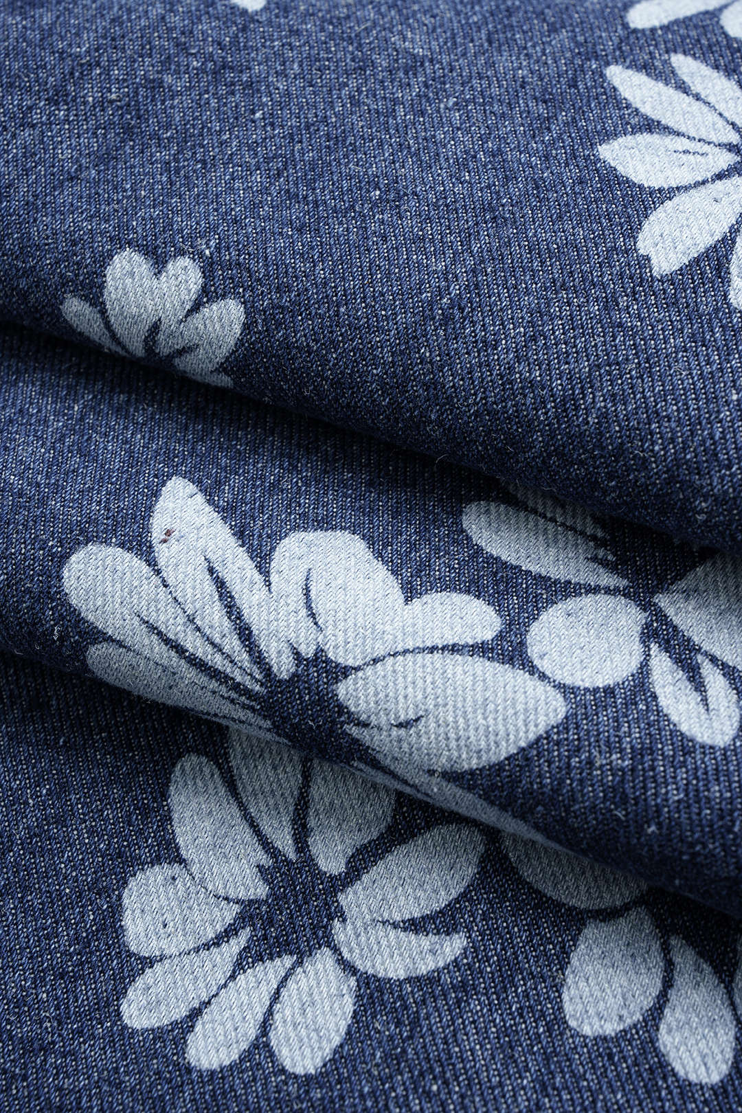 Denim Floral Print High Waist Jeans - Image 5