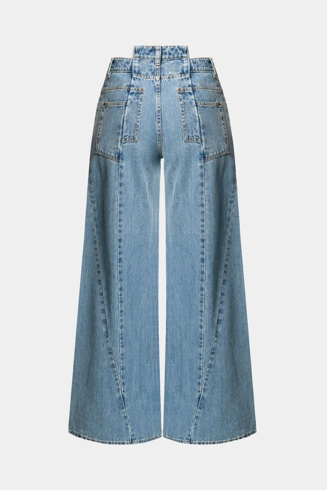 Denim Pocket Wide Leg Jeans - Image 2