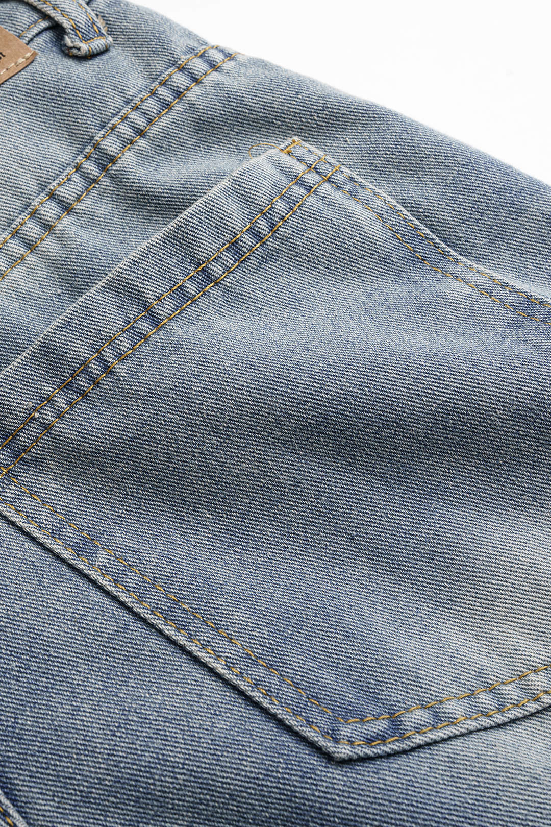 Denim Metallic Buckle Wide Leg Jeans - Image 4
