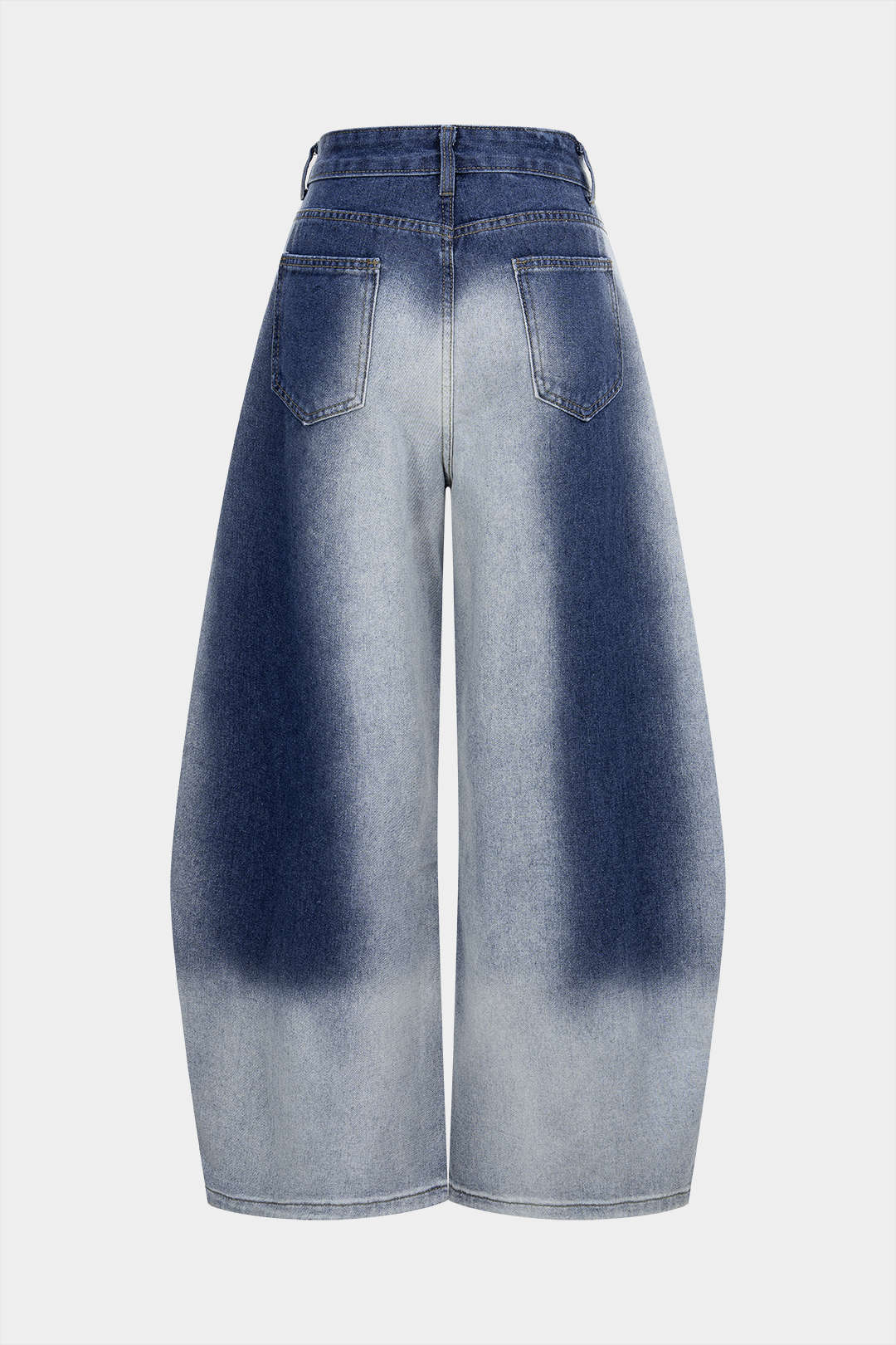 Denim Contrast Washed Wide Leg Jeans - Image 2