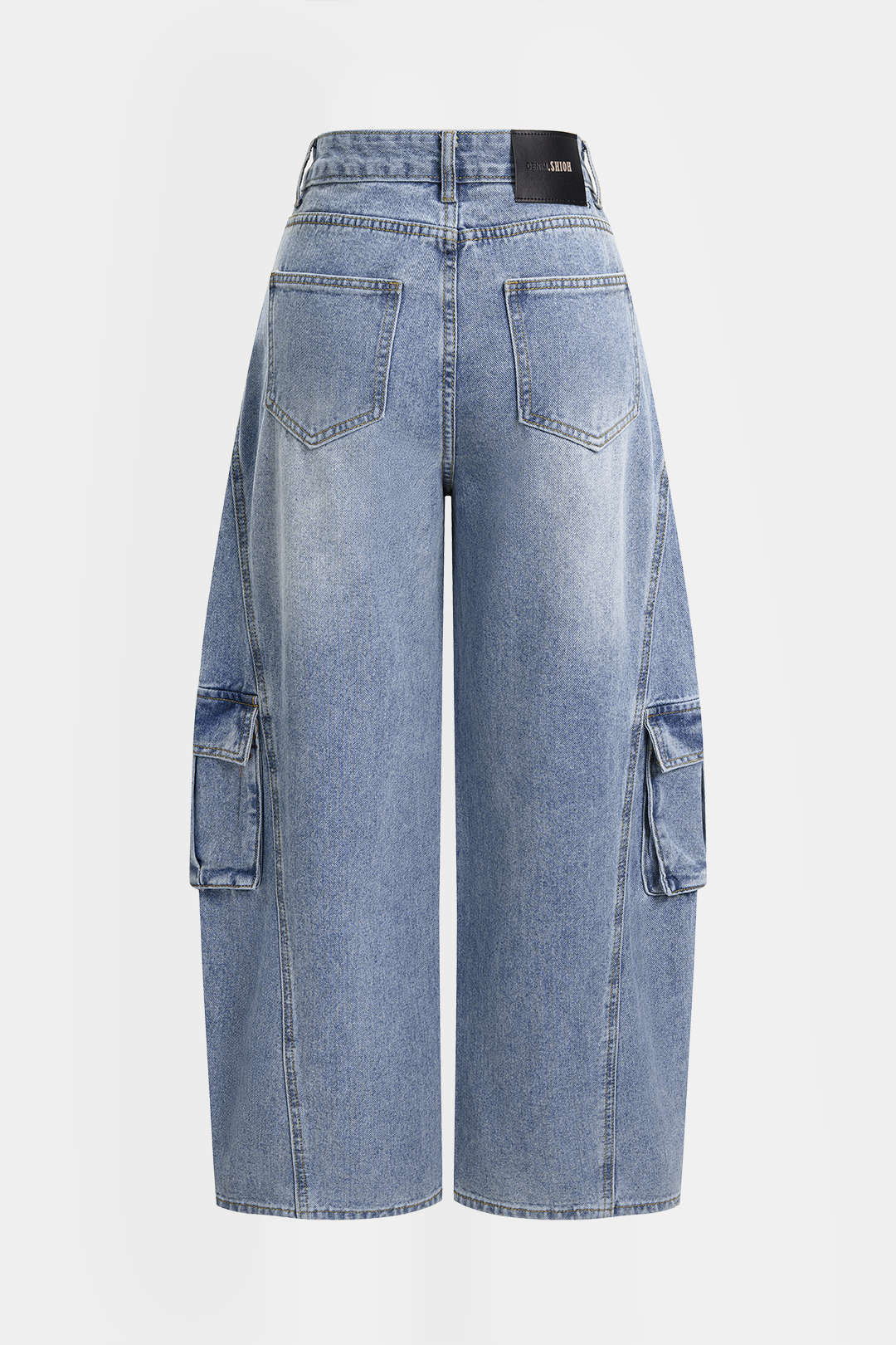 Denim Pocket Wide Leg Jeans - Image 2