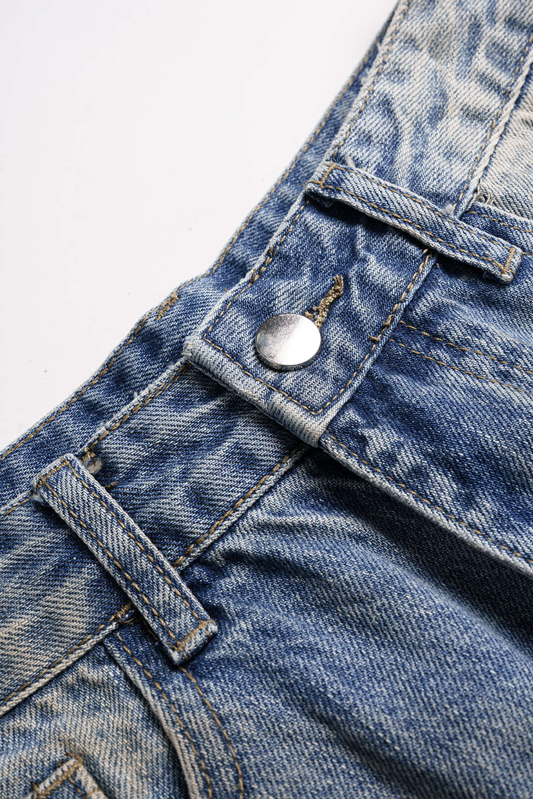 Denim Asymmetrical Wide Leg Jeans - Image 3