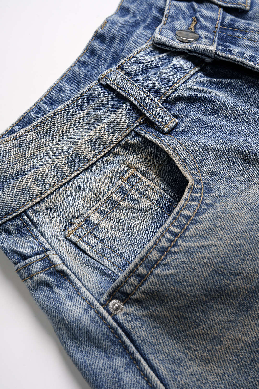 Denim Asymmetrical Wide Leg Jeans - Image 4