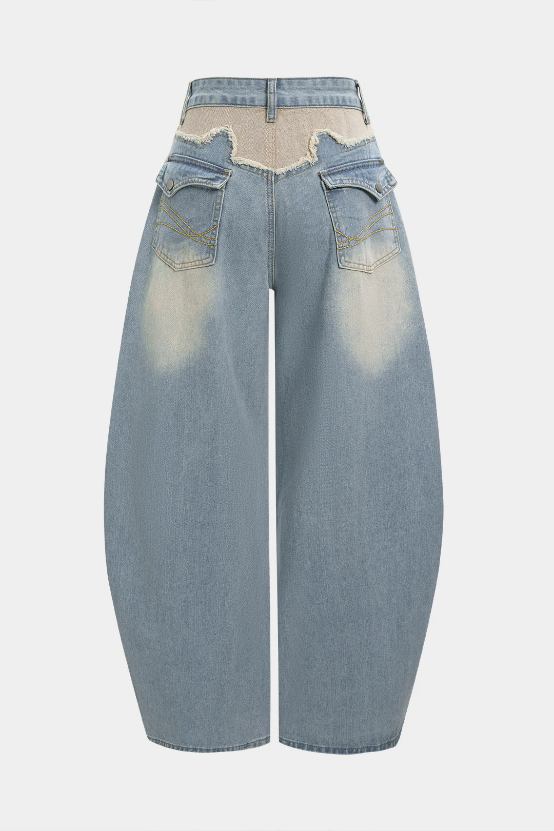 Button Pocket Wide Leg Jeans - Image 2