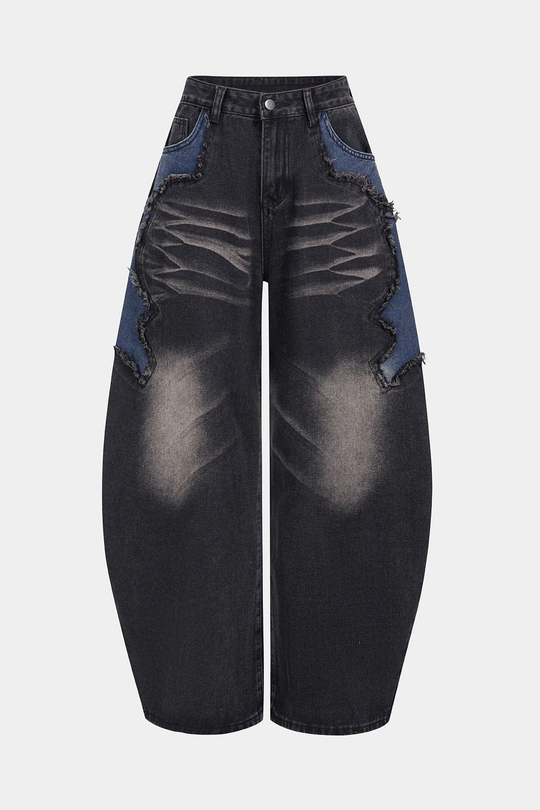 Button Pocket Wide Leg Jeans - Image 5