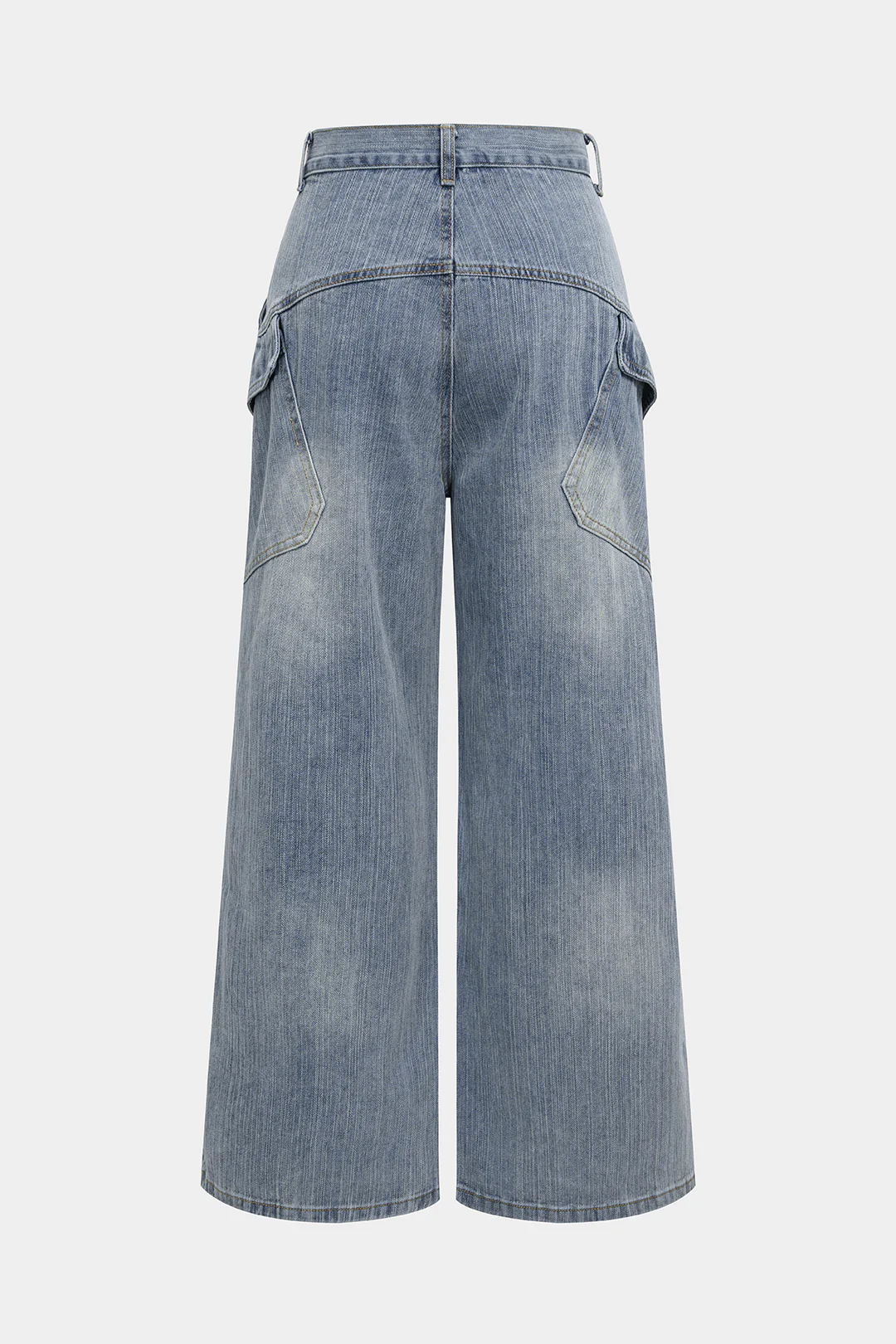 Denim Pocket Wide Leg Jeans - Image 2