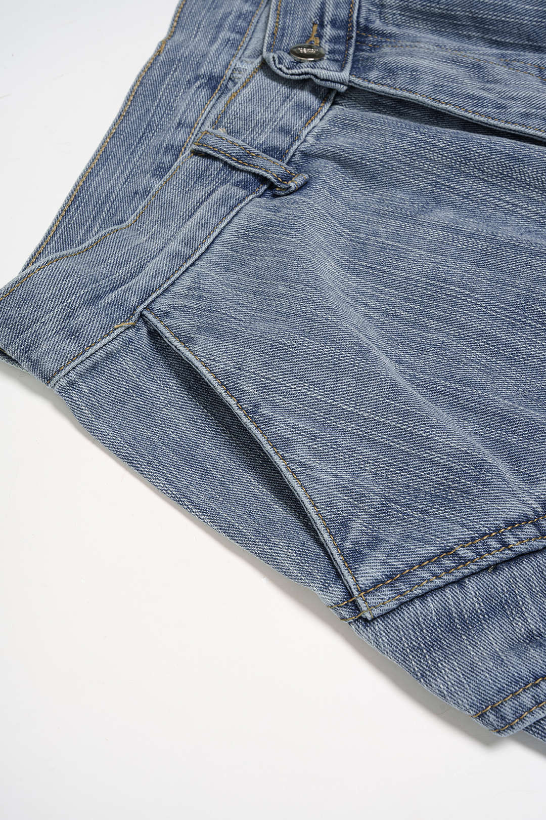Denim Pocket Wide Leg Jeans - Image 5