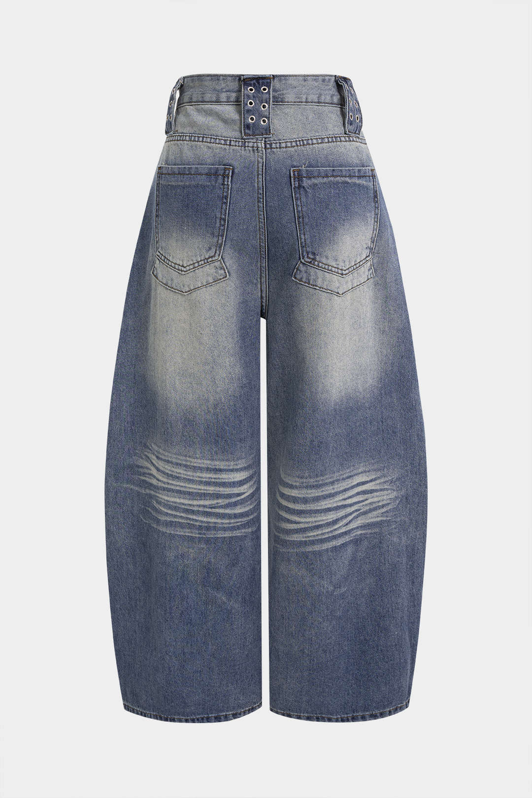 Denim Eyelet Wide Leg Jeans - Image 2