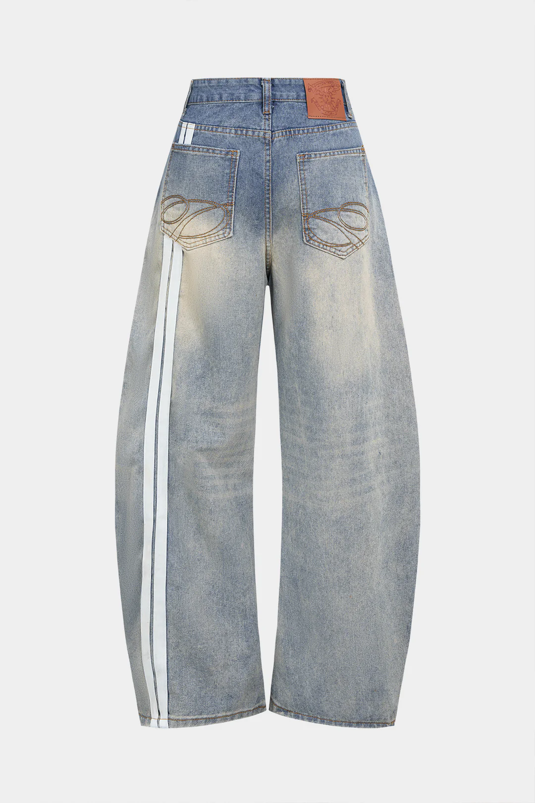 Denim Ombre Pocket High Waist Wide Leg Jeans - Image 2