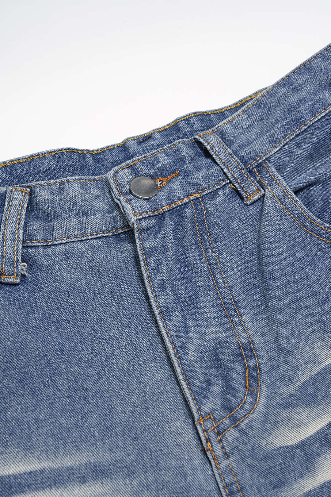 Denim Ombre Pocket High Waist Wide Leg Jeans - Image 3