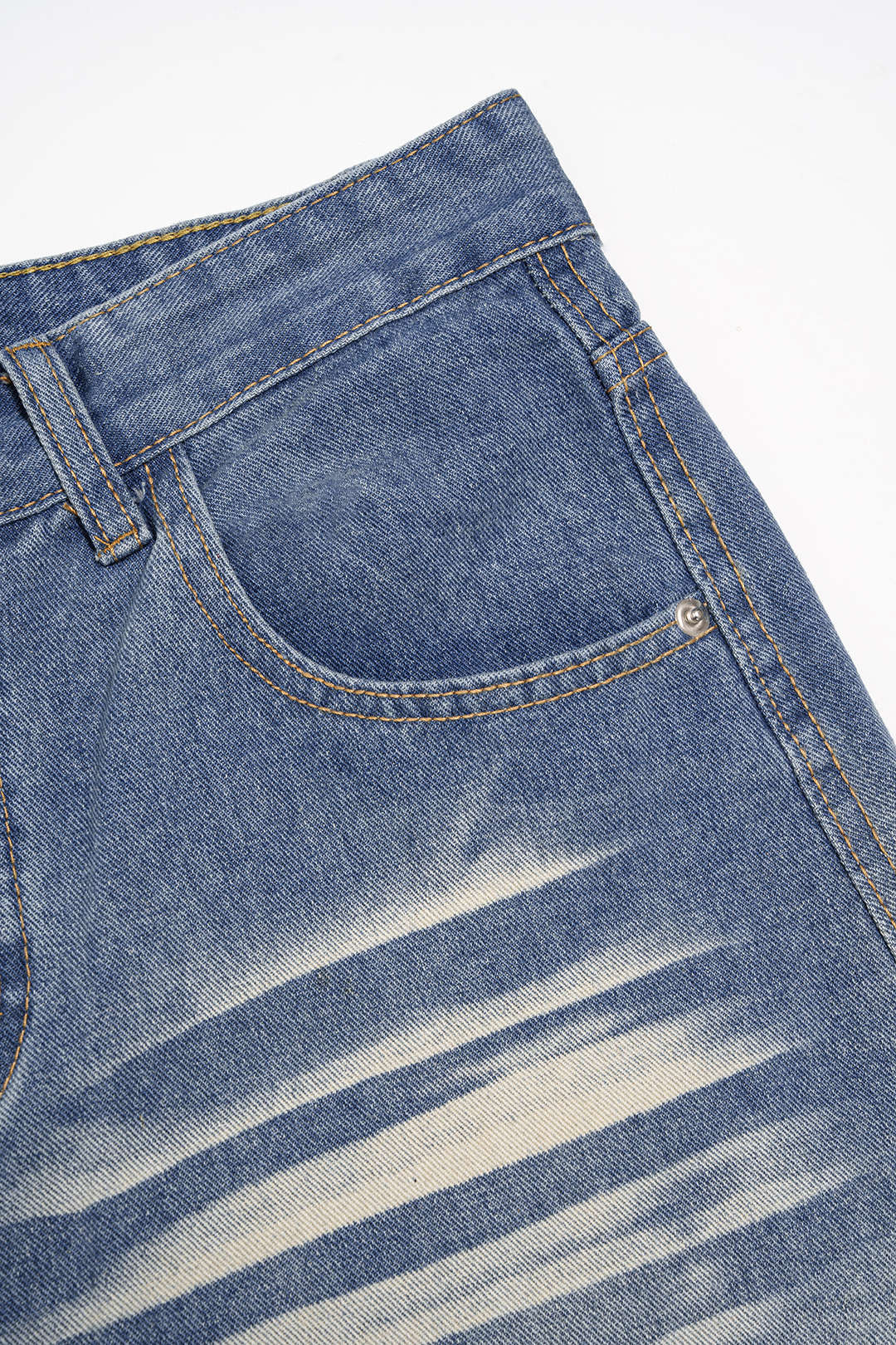 Denim Ombre Pocket High Waist Wide Leg Jeans - Image 4