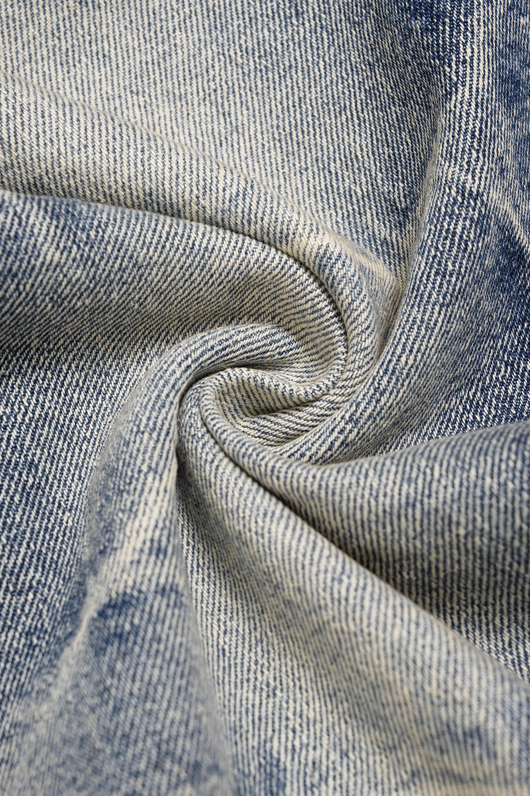Denim Asymmetrical Frayed Wide Leg Jeans - Image 4