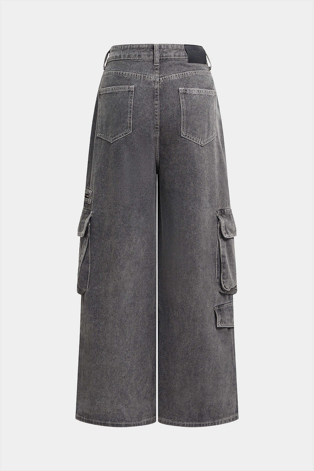 Denim Ripped Pocket Straight Leg Jeans - Image 2