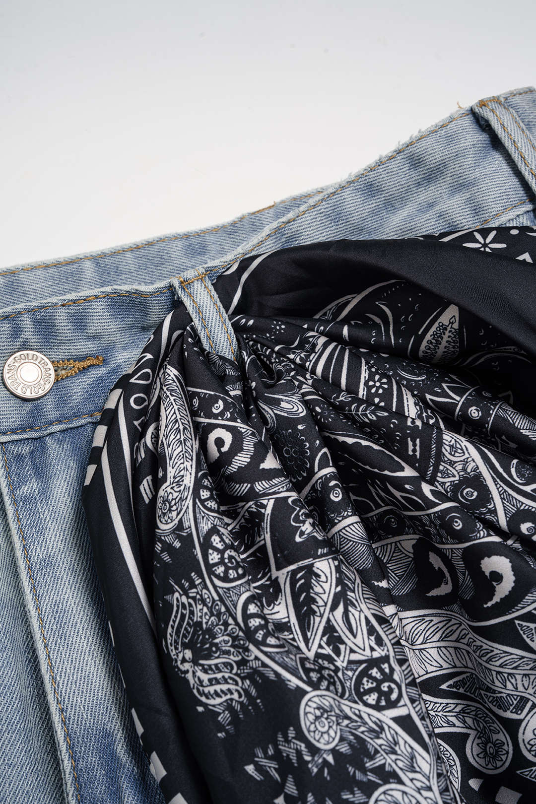 Denim Seamdetail Wide Leg Jeans - Image 3