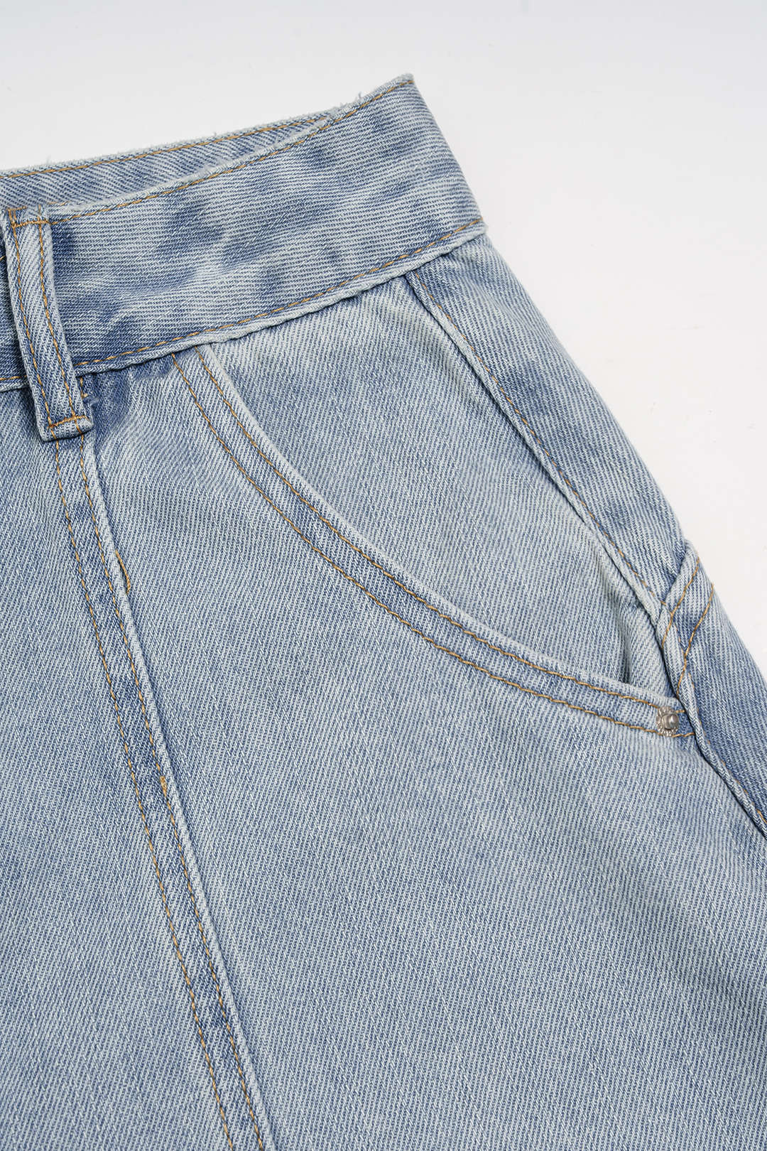 Denim Seamdetail Wide Leg Jeans - Image 4
