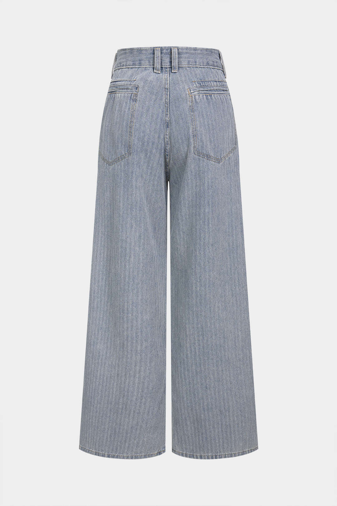 Denim Striped Straight Leg Jeans - Image 7