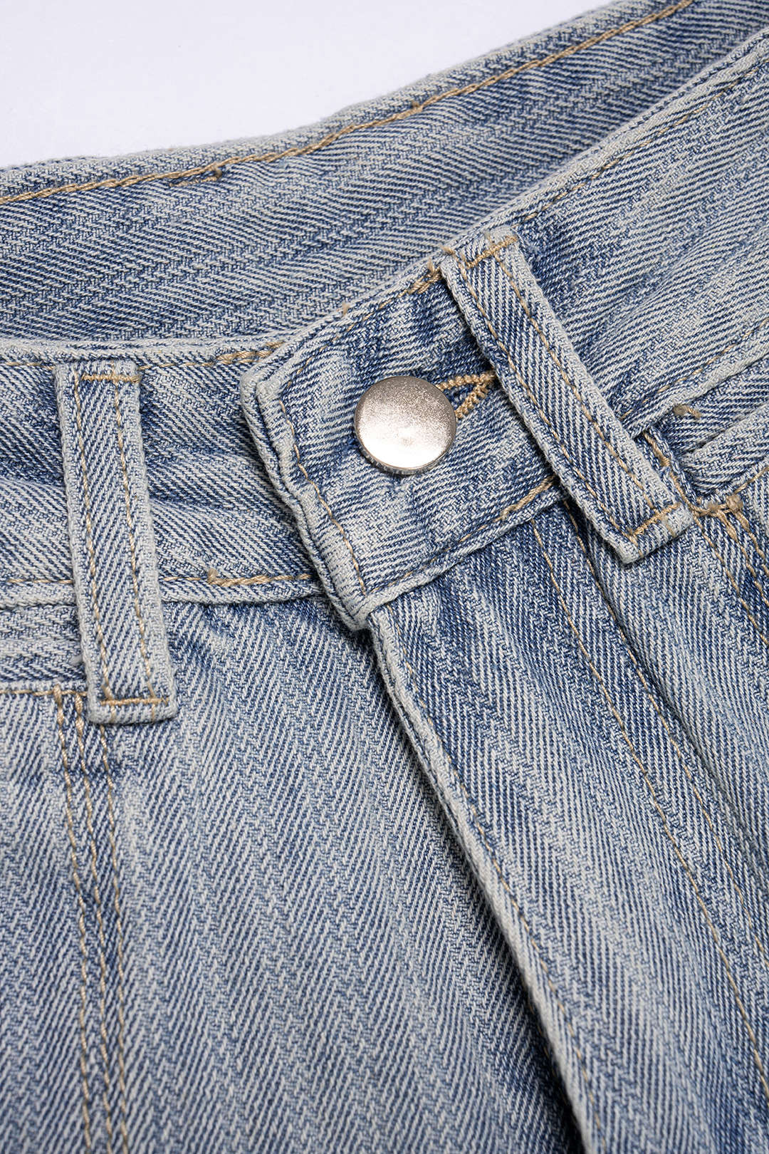 Denim Striped Straight Leg Jeans - Image 8