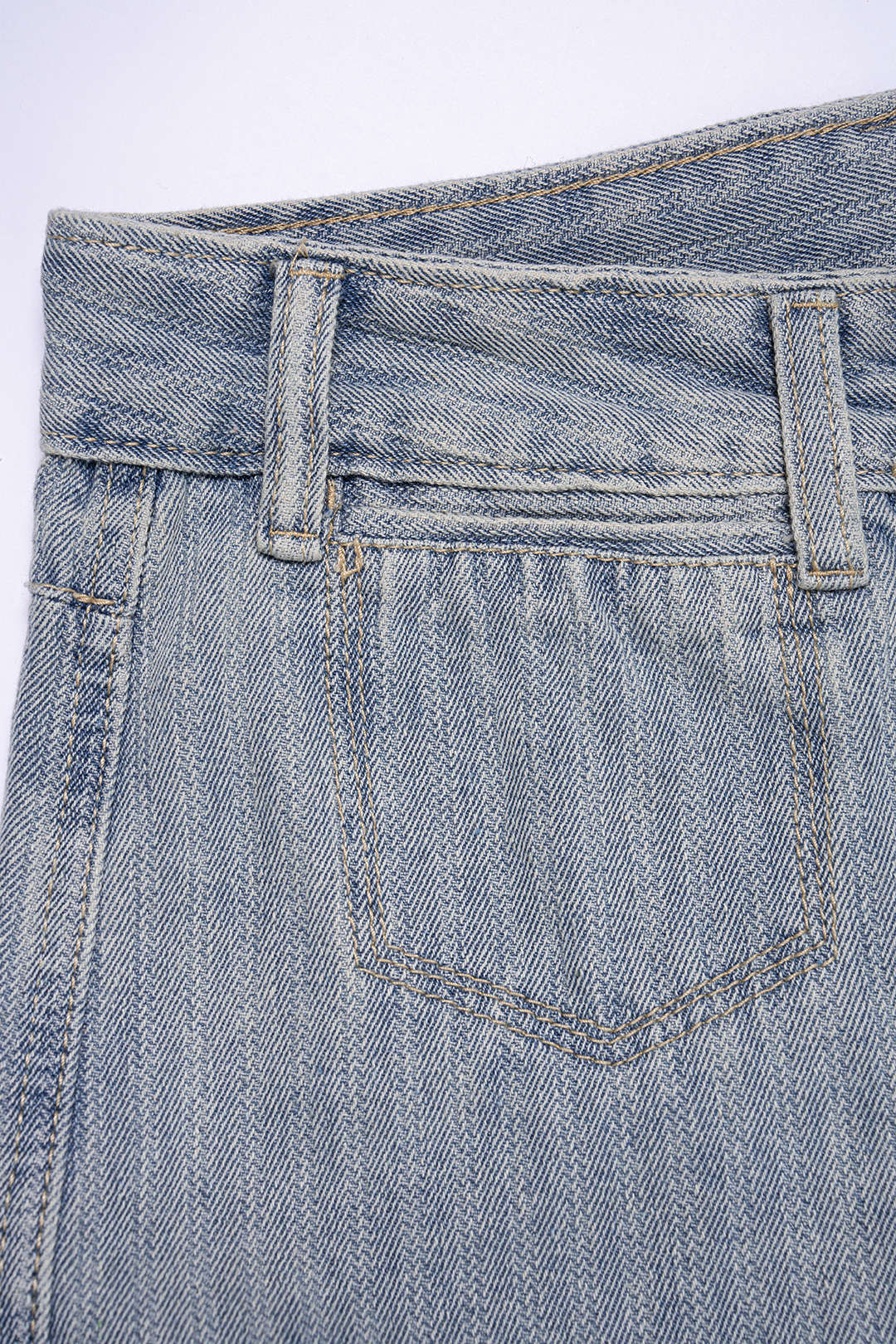 Denim Striped Straight Leg Jeans - Image 9