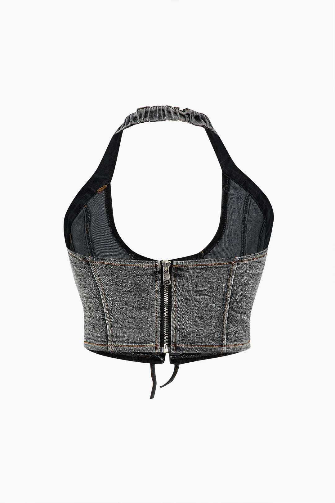 Denim Tie Up Halter And Mini Skirt Set - Image 10